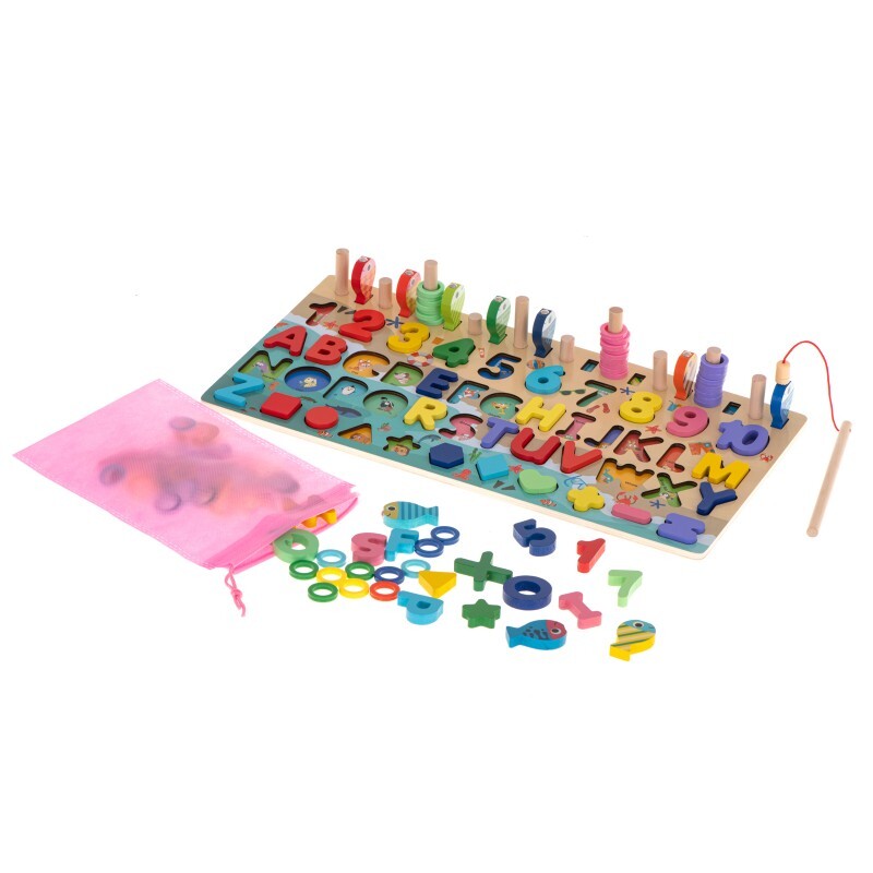 KIK - Holzzähler, der die Ziffern des Alphabets erfasst Goldfisch KI-137138849