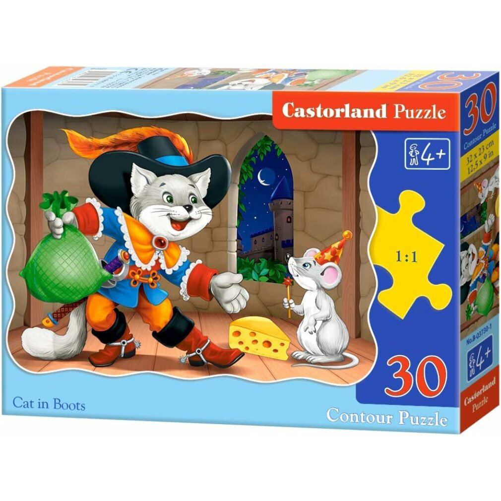 CASTORLAND Puzzle Der gestiefelte Kater auf Nachtexpedition 30 Teile B-03730-1