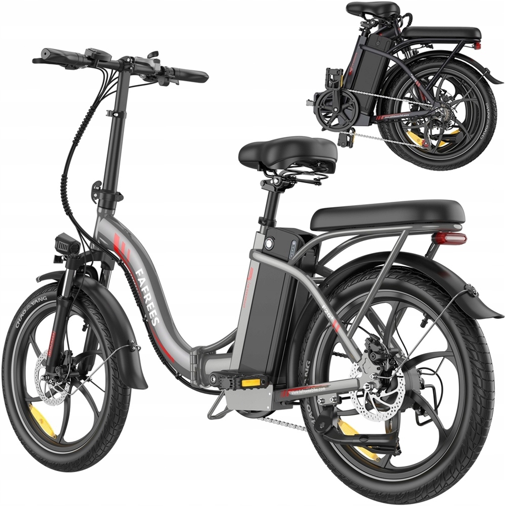 E-bike 20 palcový skladací elektrický bicykel skladací bicykel 20 * 3.0 Fat Tire skladací horský bicykel trekkingový e-bike 250W 20AH 25KM / H Grey