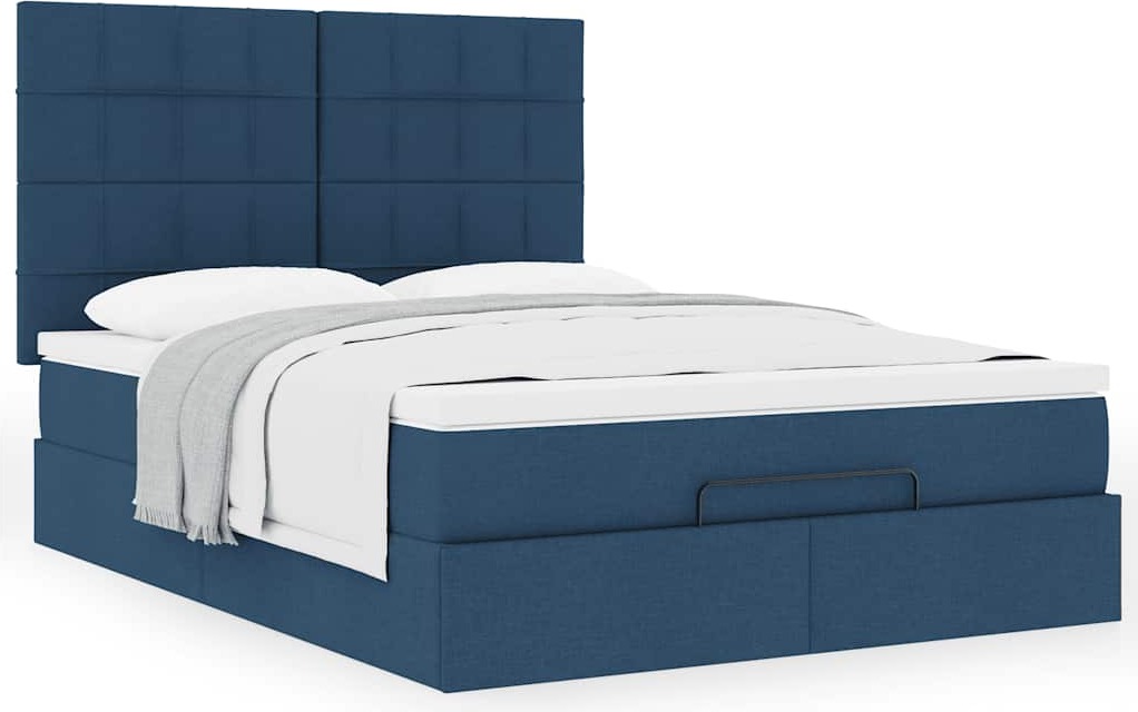 vidaXL "2024"cloris Bettgestell - CLORIS - Ottoman-Bett mit Matratze Blau 140x200 cm Stoff - Klassische Betten CHY8089 CL0000341387-vdcl-241203-neu-chy-596