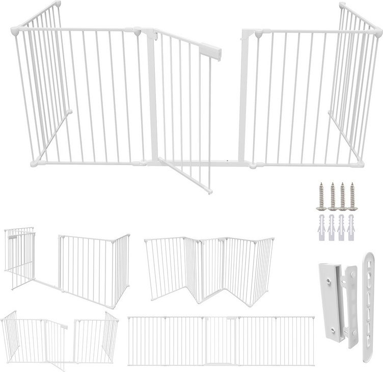 Hengda Kaminschutzgitter Absperrgitter 5x Türschutzgitter Vogelschutz Baby Weiß RL-HG9161-1-HDg