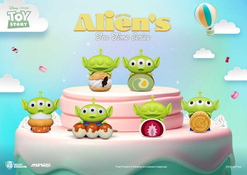 Beast Kingdom Toys Toy Story Mini Egg Attack Figuren Alien's Tea Time Series Set 10 cm