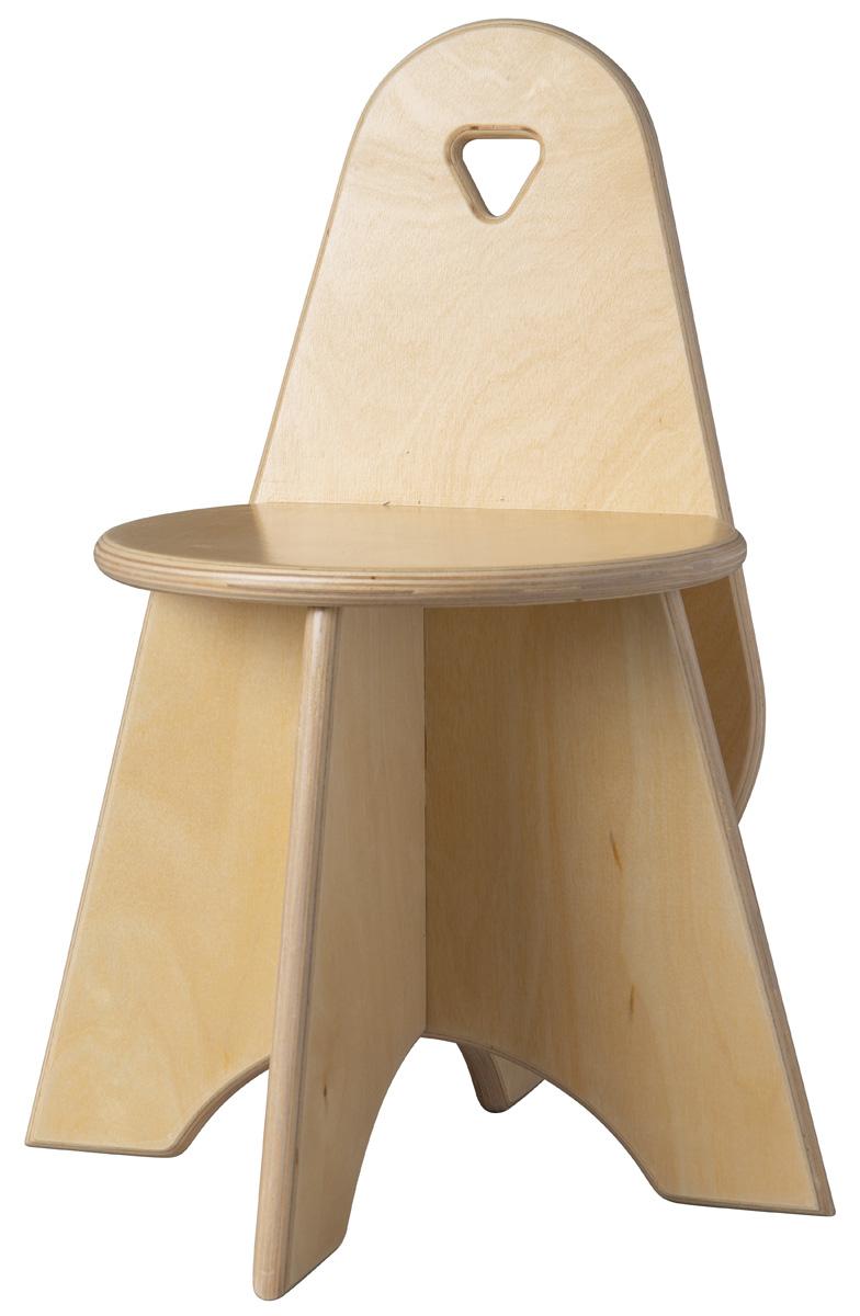 Pertina Van Dijk Toys Holzstuhl Apollo fr Kleinkinder - Natur (Kindergartenqualitt) 462