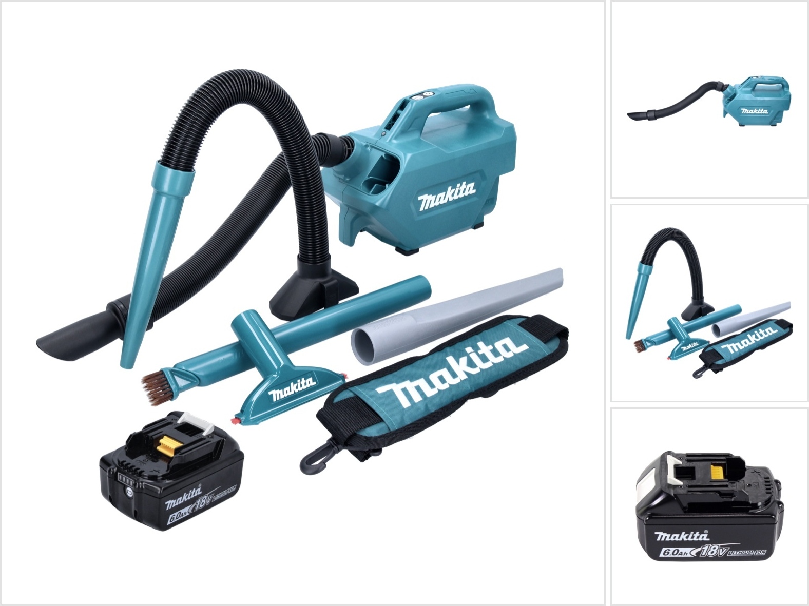 Akumulátorový vysávač Makita DCL 184 G1 18 V 54 mbar 0,5 l + 1x akumulátor 6,0 Ah - bez nabíjačky