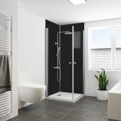 Duschrückwand BREUER Seidenmatt schwarz 255 x 125 cm 9482581000198