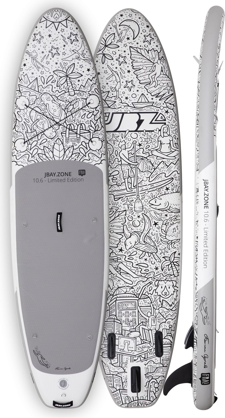 Jbay Zone FRA Limited Edition 320x81x15, 145 kg Paddleboard Artistic