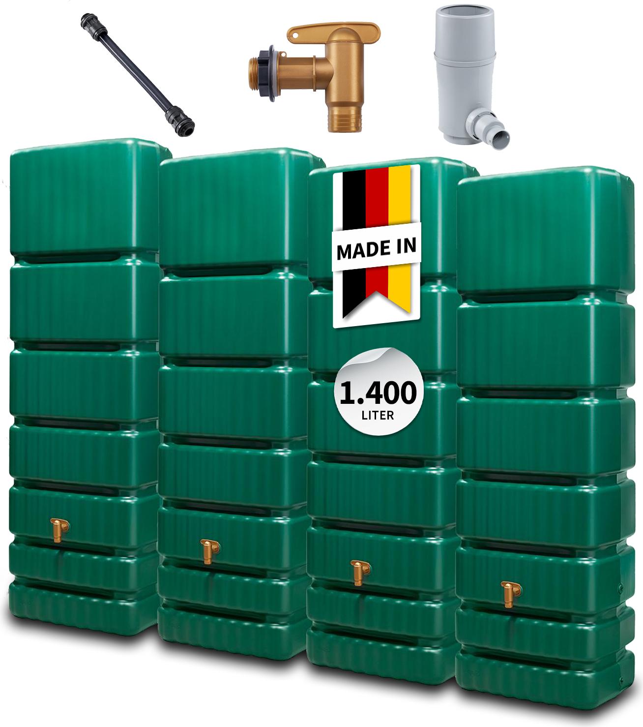 Graf 4rain SLIM Wandtank-Set 1400 Liter grün