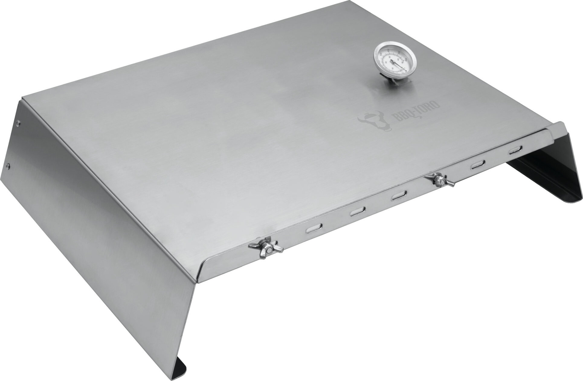 BBQ-Toro verstellbarer Edelstahl Pizzaaufsatz | 48,5 - 79 x 42 x 12,3 cm Keine Herstellernummer gefunden.