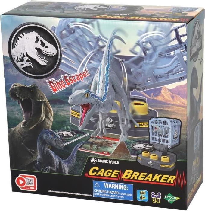 Brettspiel mit T-Rex und Käfig EPOCH Jurassic World Cage Breaker EPO5054131075234