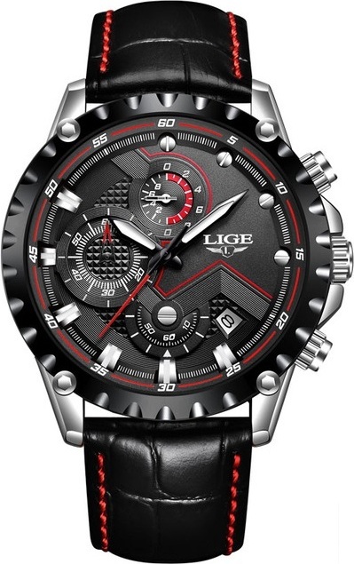 Uhr LIGE Luxury - Schwarz/Silber KP4061