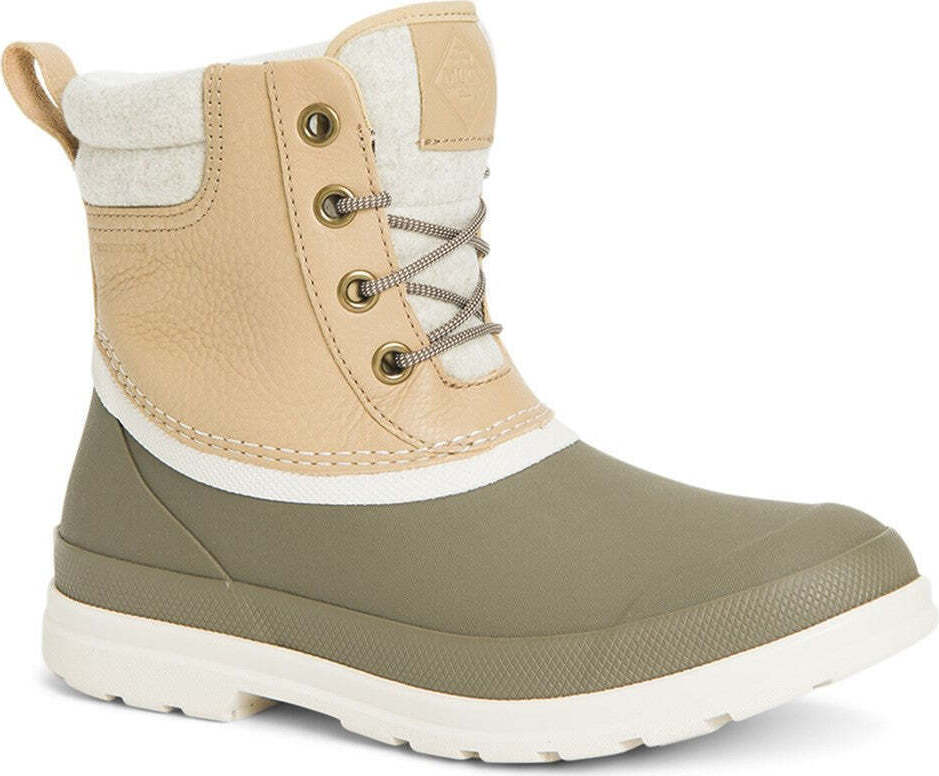 Muck Boots - Dámske gumáky "Originals Duck Lace", kožené FS8753 (37 EU) (teal/walnut-brown)
