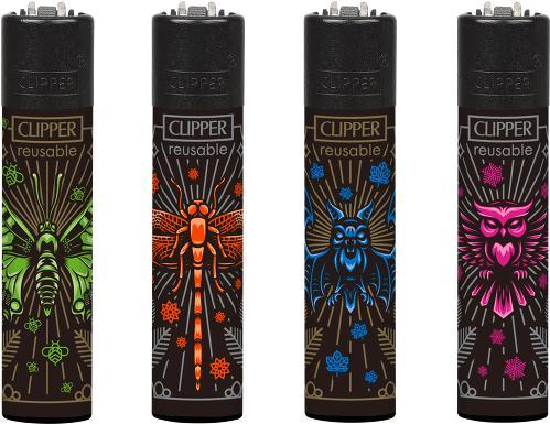 Clipper Feuerzeuge 4er Set: Tribal Animals