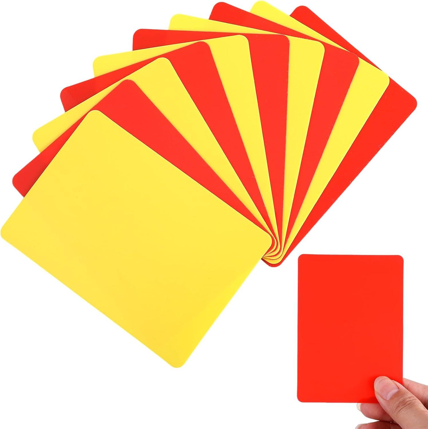 Merkloos Schiedsrichterbedarf Bewudy 10 Stück Fußball-Schiedsrichterkarten, gelbe rote Karte, Fußball-Schiedsrichterkarten, PVC-Schiedsrichterkarten, Sport-Fuß