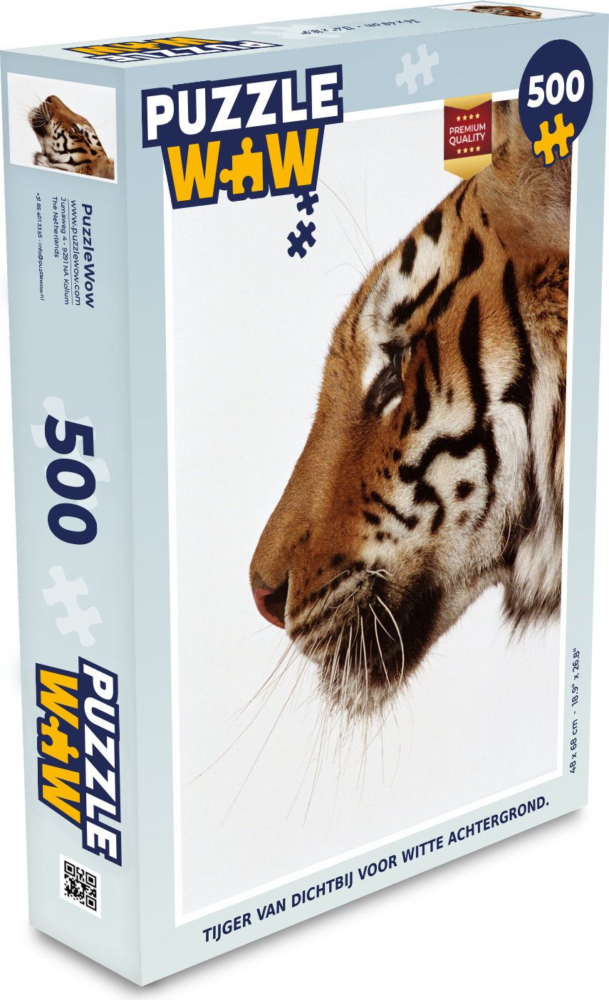 MuchoWow® Puzzle 500 Teile Tiger - Wilde Tiere - Schnurrhaare - Denken - Spiel - Toy 137|17301854