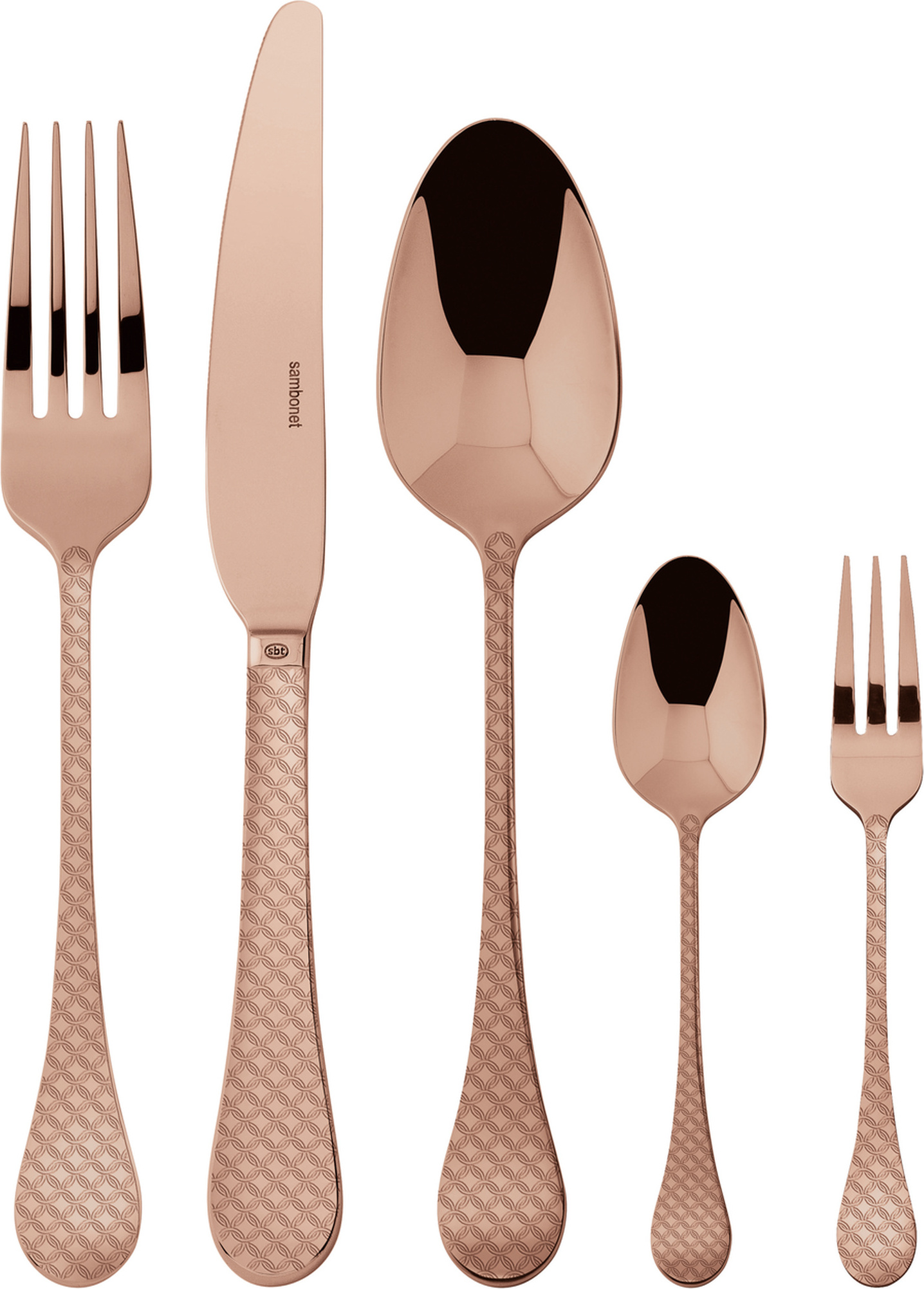 Posate Rame Collection Set di posate Sambonet Taormina in rame 30 pezzi