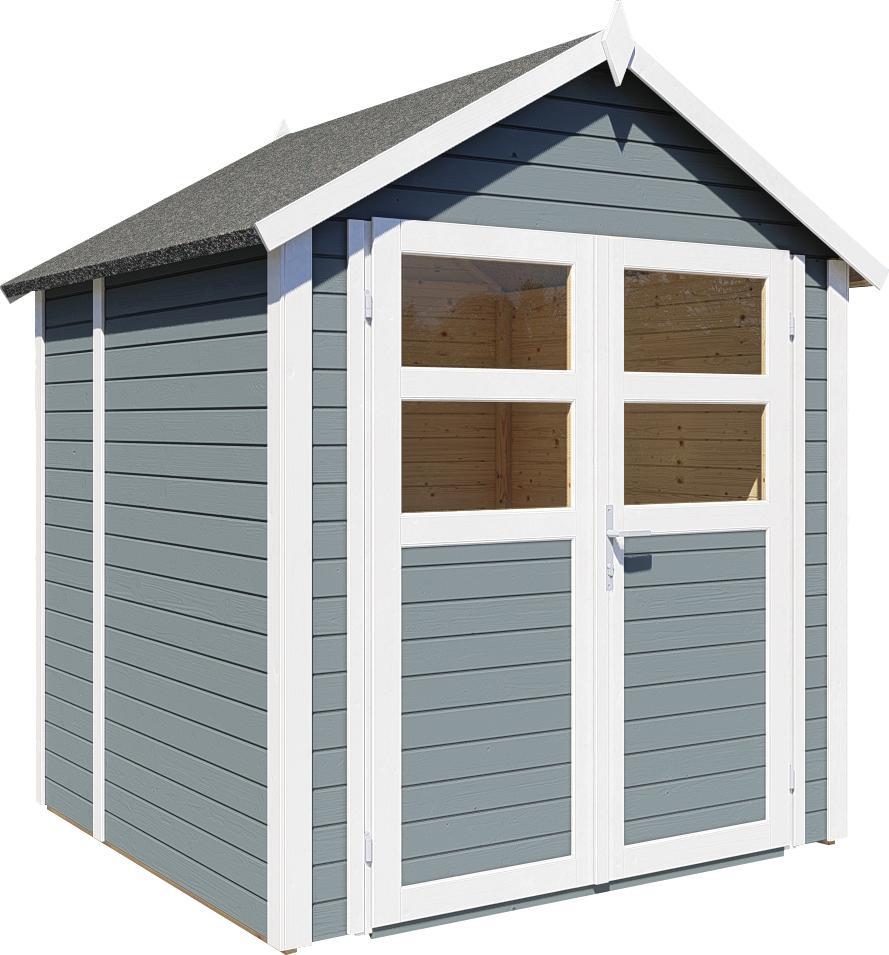 BALTIC CONNEXIONS OÜ Bertilo Gerätehaus Visby 1/2/3/4 - 14 mm grau Visby 2: 181x176 cm