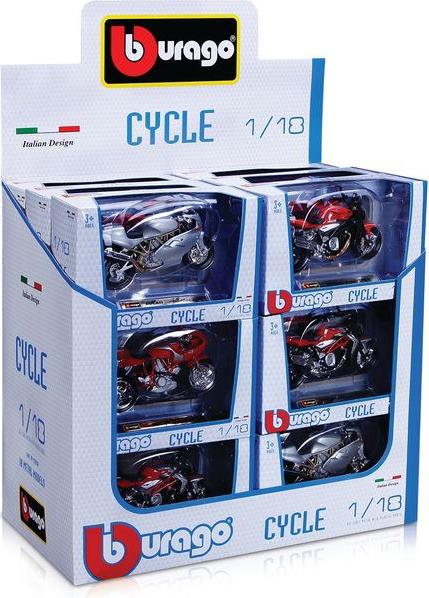 Bburago Motorradmodell-Set 1:18, 18 Stück 18-51030