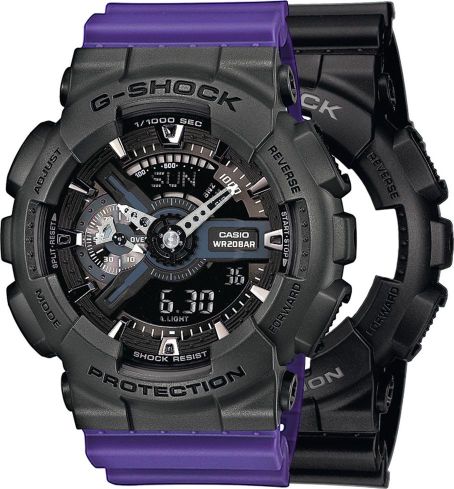 Casio G-Shock SET GA-110-1BER hodinky + BEZEL 10467795 + BAND 10498156 20BAR