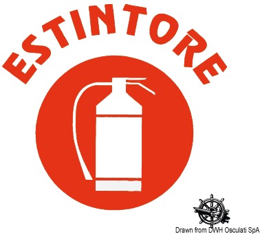 Type-approved EC extinguisher sticker Osculati 35.464.01