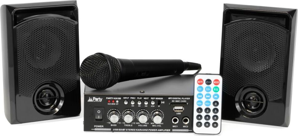 Partystrolche Party Party-Ka100 Karaoke Set 2X50W Mit Usb Sd Bluetooth