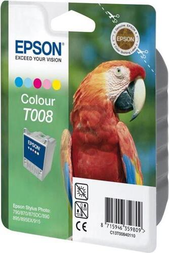Epson Twinpack T008, Zyan, Helle Zyan, Helle Magenta, magenta, Gelb, 92 ml, Tintenstrahl, 171 mm, 59 mm, 140 mm C13T00840310