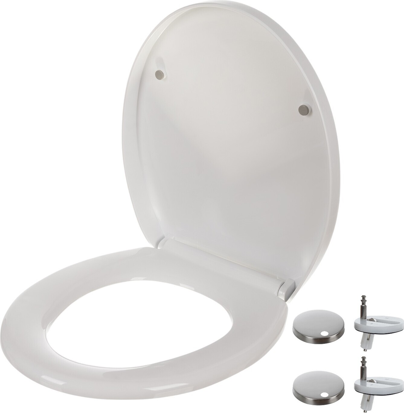 WENKO WC-Sitz Calla, Toilettensitz Mit Absenkautomatik, WC-Deckel Mit