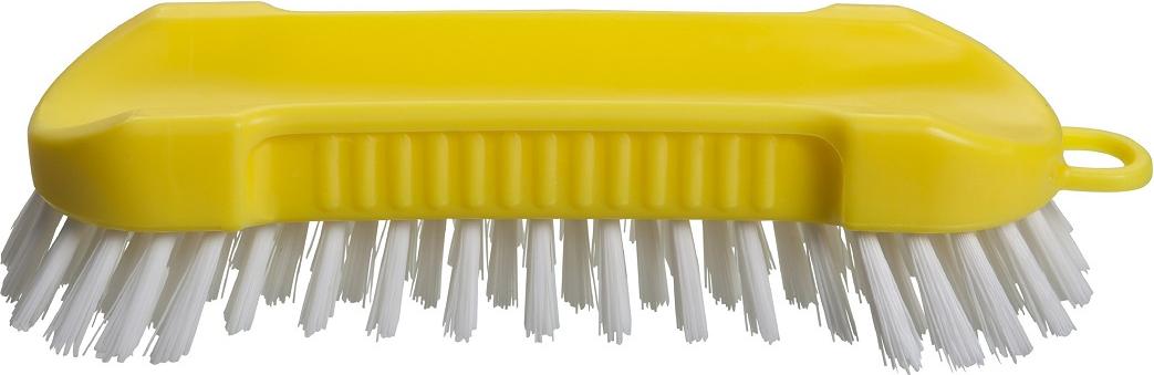 haug buersten haug bürsten Scheuerbürste rund - in Citron - Handbürste zum Putzen und Scheuern - Länge ca. 17 cm 58021