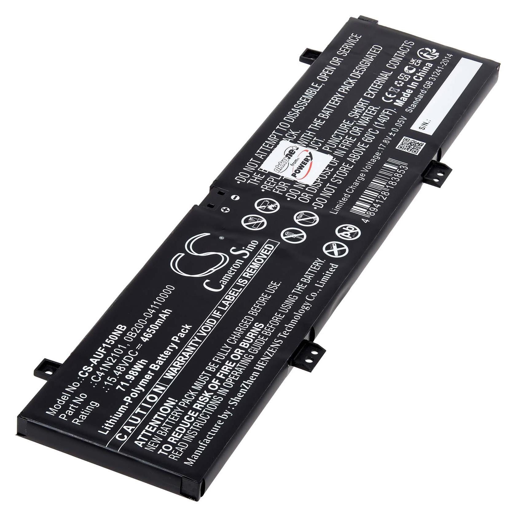 Powery Akku für Asus TUF GAMING Dash F15 FX517ZC-HQ056W Laptop