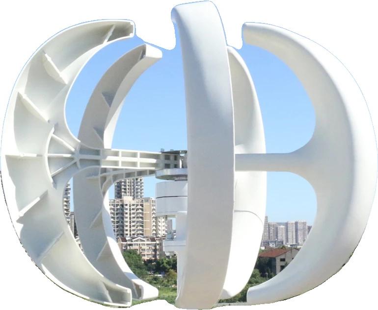 OEM Windkraftgenerator, Vertikale Achse, Effiziente Energienutzung, Weiß mit Steuerung, 500W, 12V 3974