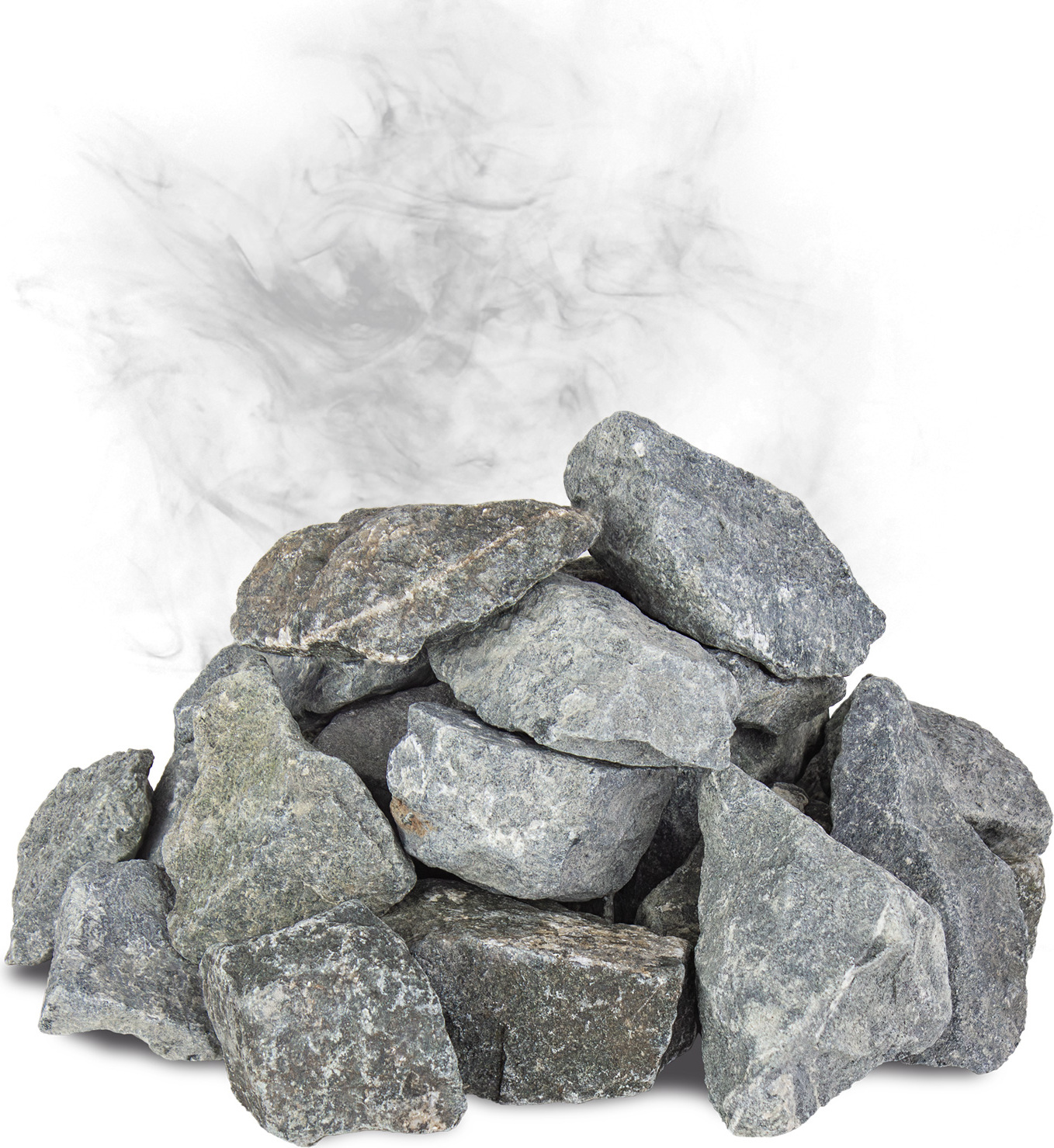 Flameup deutsche Diabas Saunasteine, 20 kg, 50 - 80 mm, vorgewaschene Aufgusssteine für Saunaofen, handverlesen, schadstofffreies Saunazubehör für alle Arten von Sauna