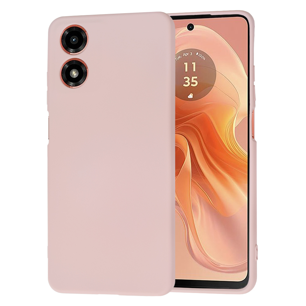 Techsuit Soft Flex zadný kryt pre Motorola Moto G04 / G04s / Motorola Moto E14 - Pink Sand