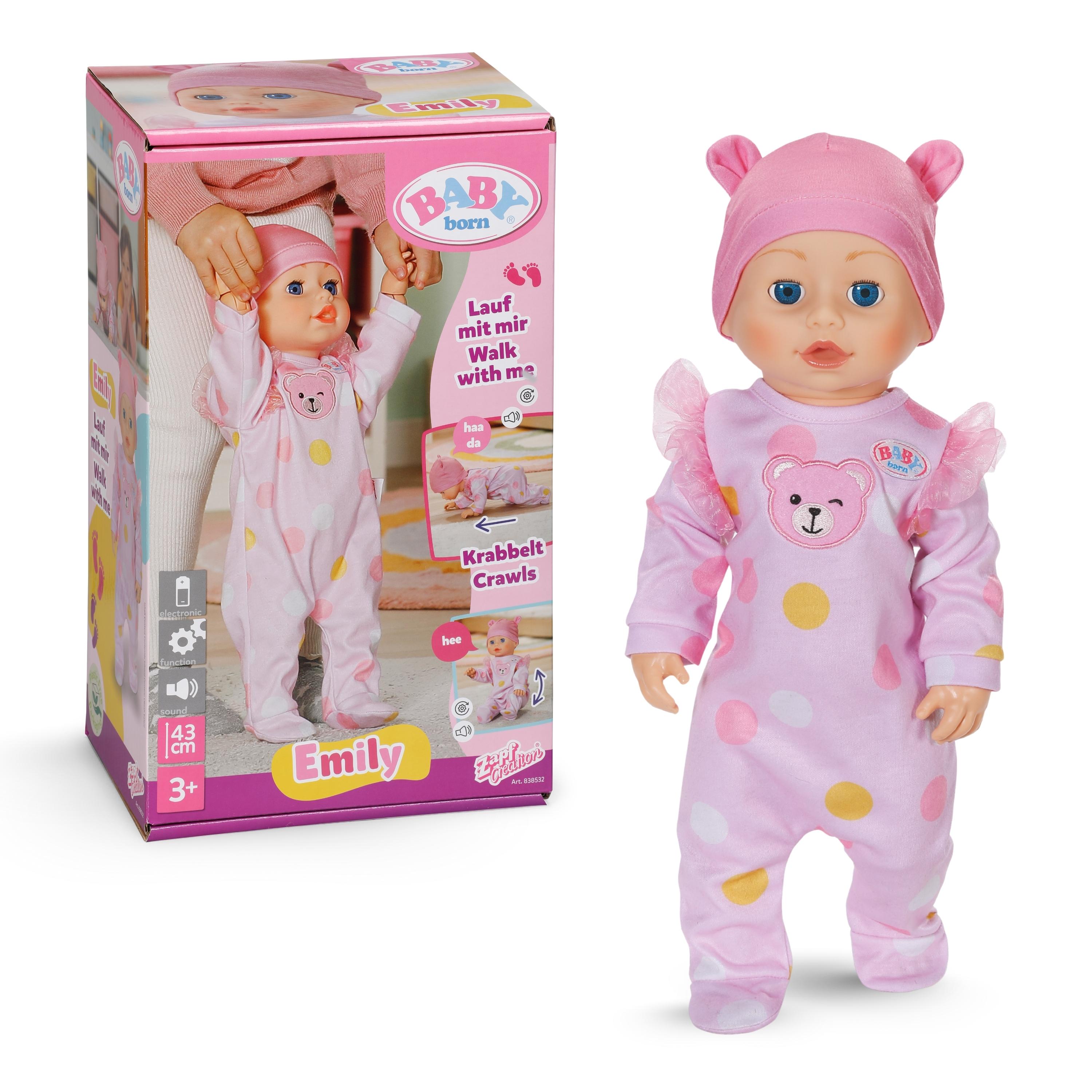 BABY born Emily Lauf mit mir 43cm inkl. Strampler und Mütze