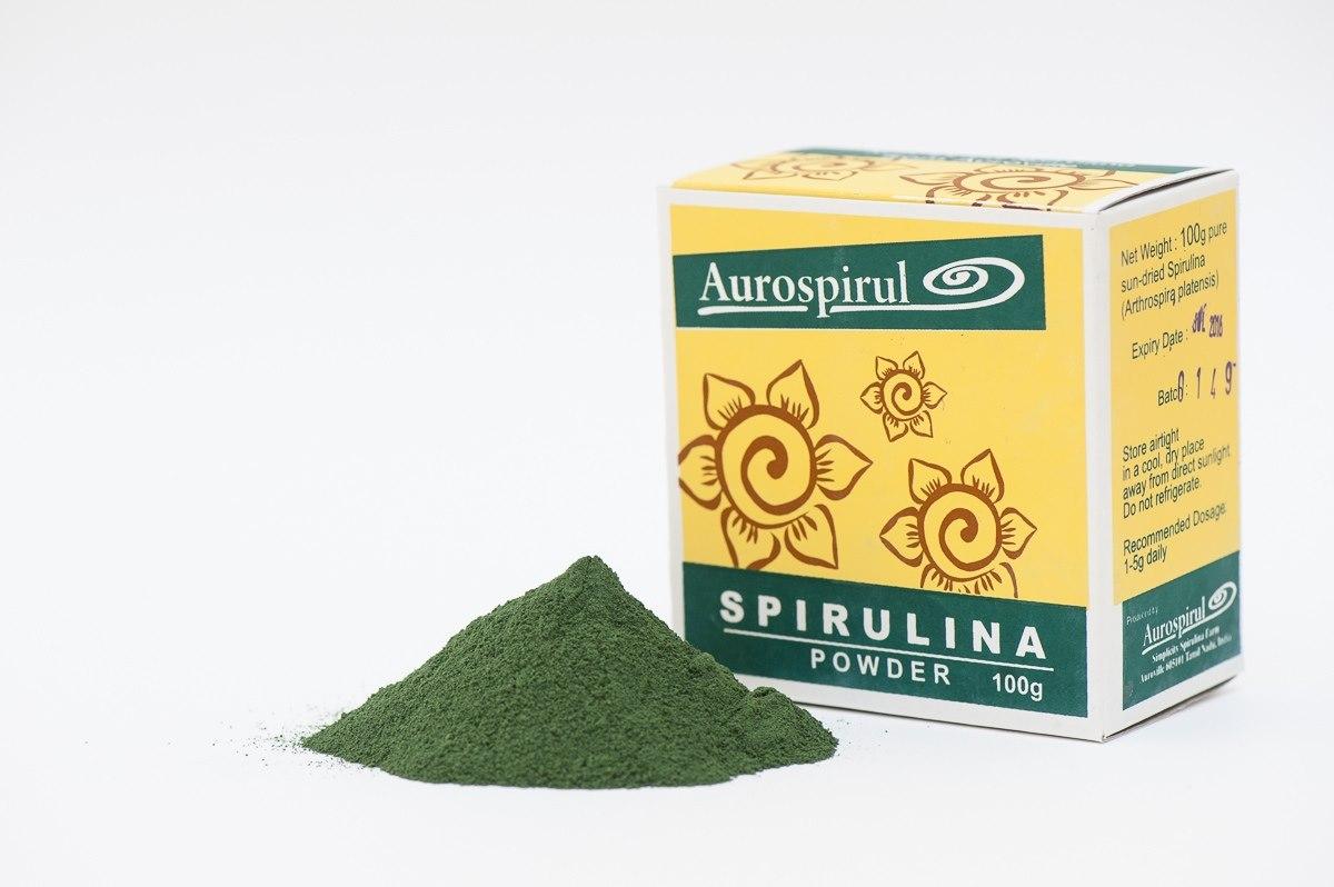 Aurospirul Spirulina-Pulver 100 g reinigt BI7845