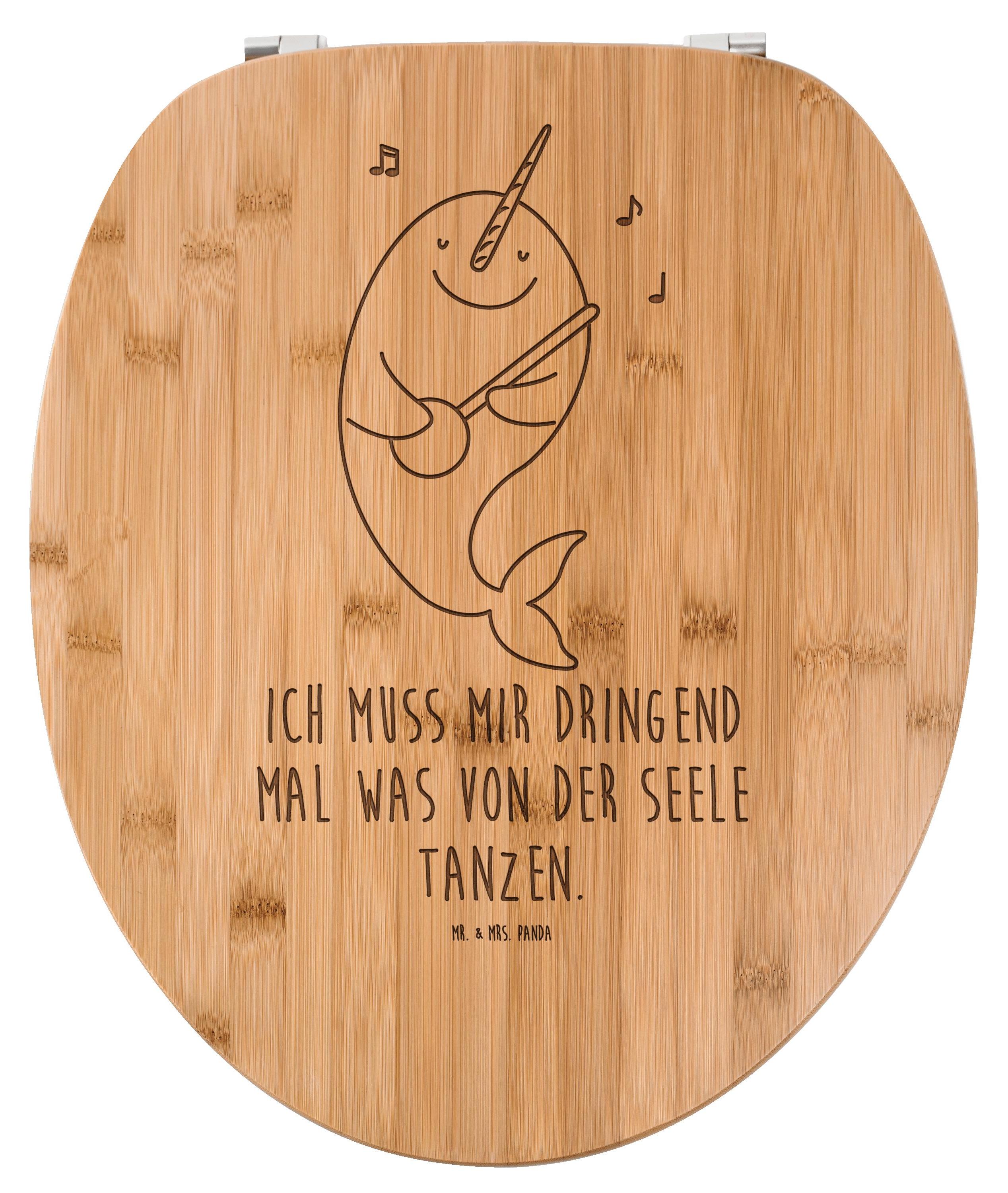 Mr. & Mrs. Panda WC Brille Narwal Gitarre - Transparent - Geschenk, Klodeckel, Sitz Oval, Wal, Tanzen, Problemlösung, Meer, Probleme, Klobrille, Toilettendeckel PD-1128478-STANDARD