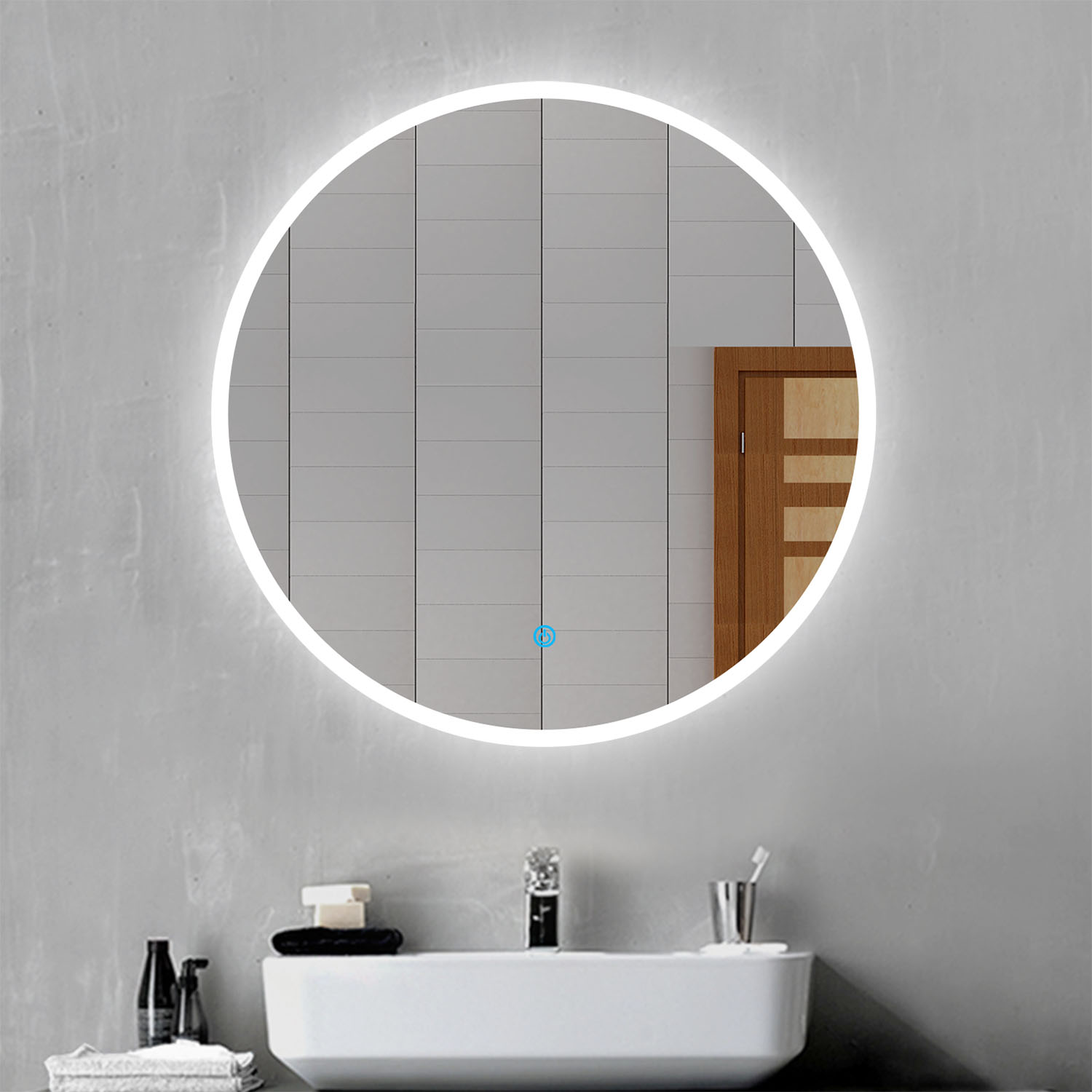LED Badspiegel Rund 80 cm Durchmesser LED