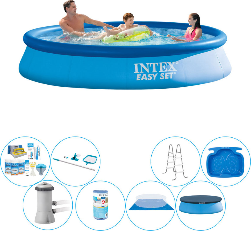 Všetko v 1 bazénovom balíku - Intex Easy Set Rund 366x76 cm