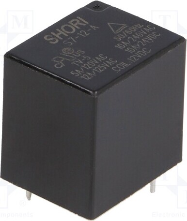 TNE 3x Relais: elektromagnetisch USpule : 12VDC 15A/125VAC S7-12-1A Elektromagnetisc _1GH_S7-12-1A