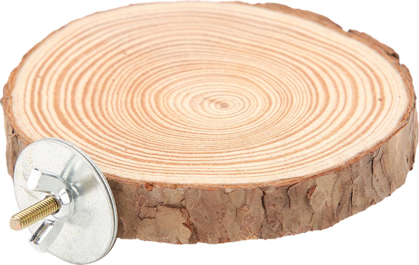 Gistuch Birds Round Perch Platform Natural Wooden Stand for Cage Parrots Biting Standing6-8