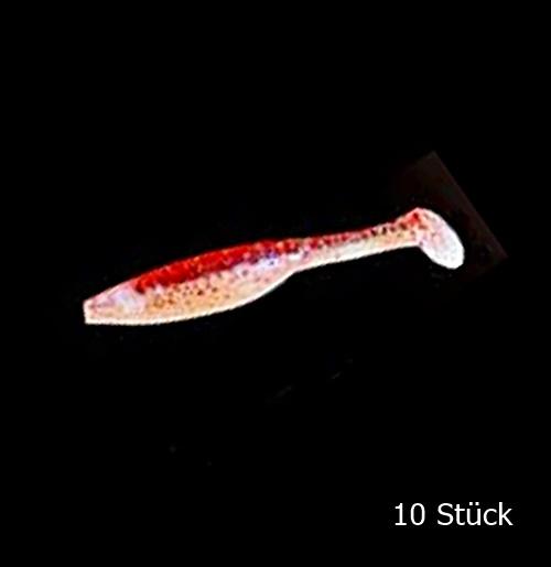 Sonstige Nomura Soft Lures Grab Shad 3" Red Glitter Back
