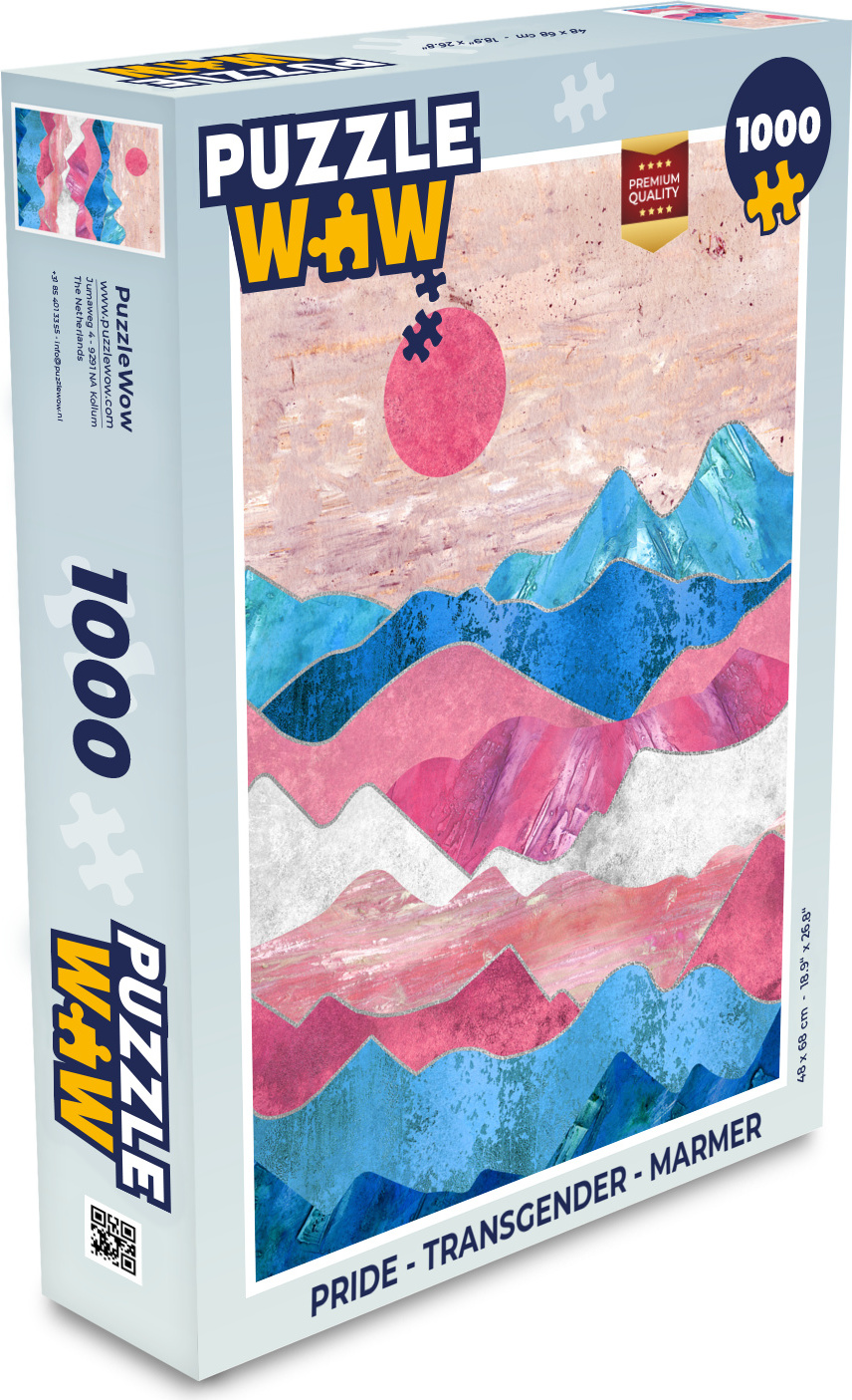 MuchoWow® Puzzle 1000 Teile Stolz - Transgender - Marmor - Spielzeug - Alt und Jung - Spiele - Puzzeln 136|522483549