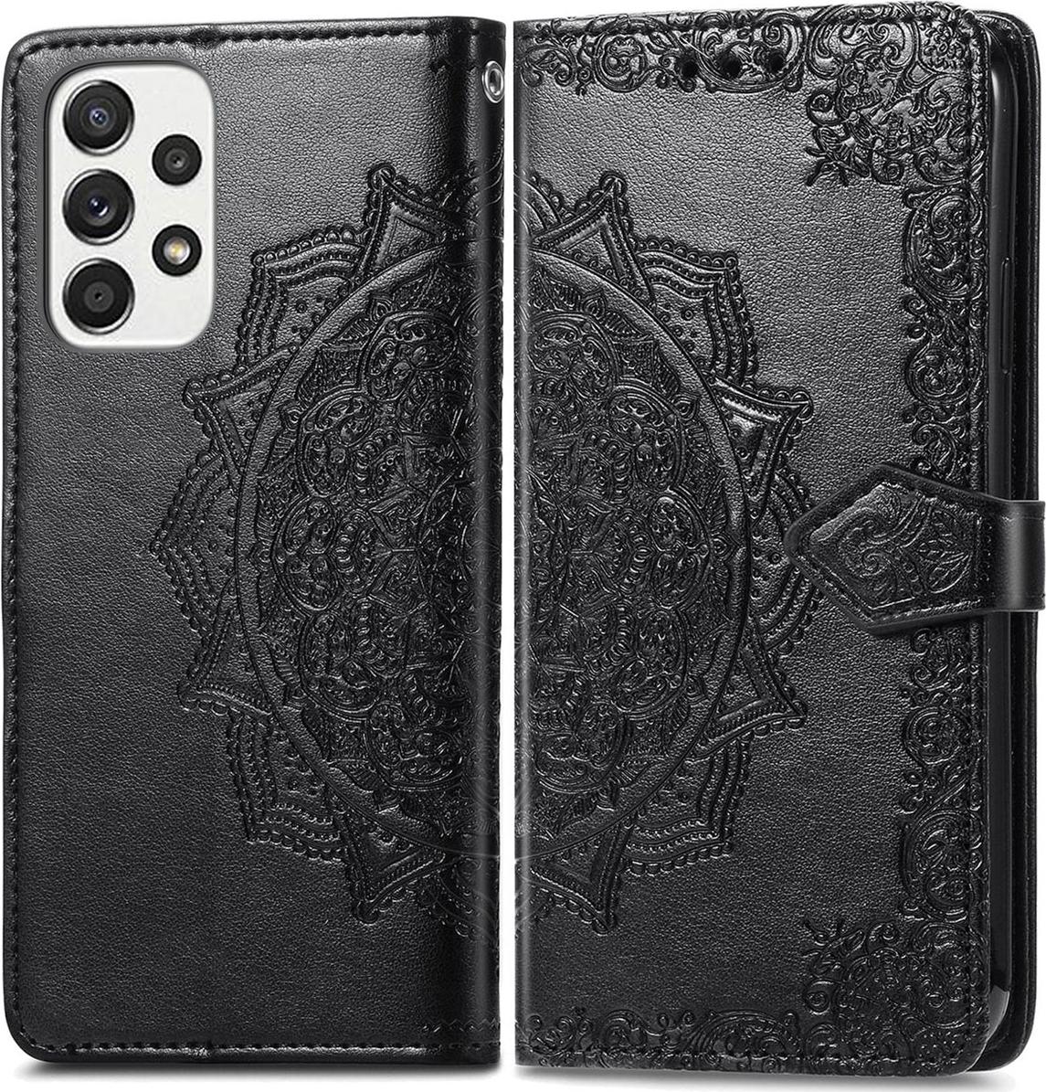 Samsung Galaxy A33 kryt - Imitácia kože - imoshion flip cover - čierny