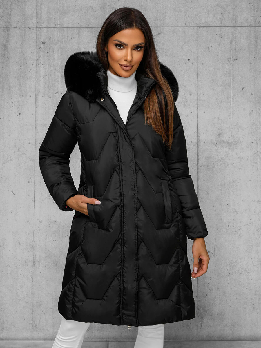 Damen Winterjacke Schwarz OZONEE JS/16M9202/392Z XL