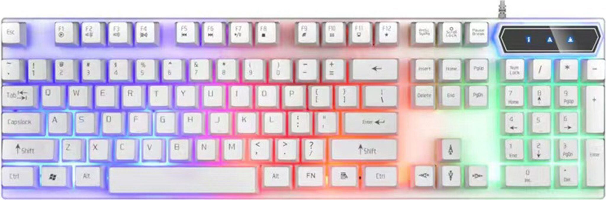 KINSI Mechanische kabelgebundene Gaming-Tastatur mit Hintergrundbeleuchtung