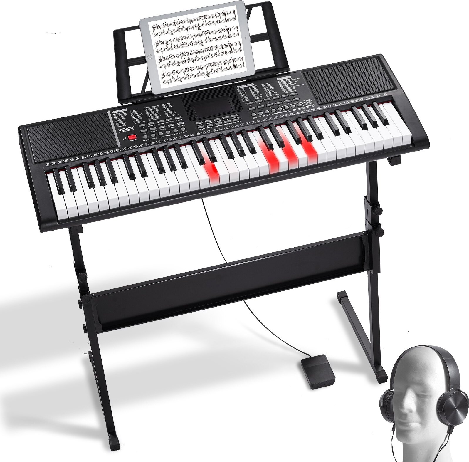 Pianoforte Elettrico Portatile A 61 Tasti – Sottile, Con Altoparlante E Suoni Multistrumento Per Principianti E Adulti
