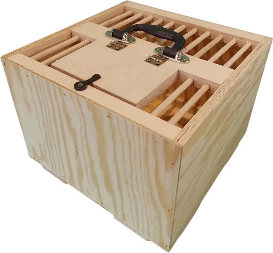 F&R Transportkorb Transportkiste Transportbox für Tauben Transportieren Tiere mit Tragegriff 40 x 40cm