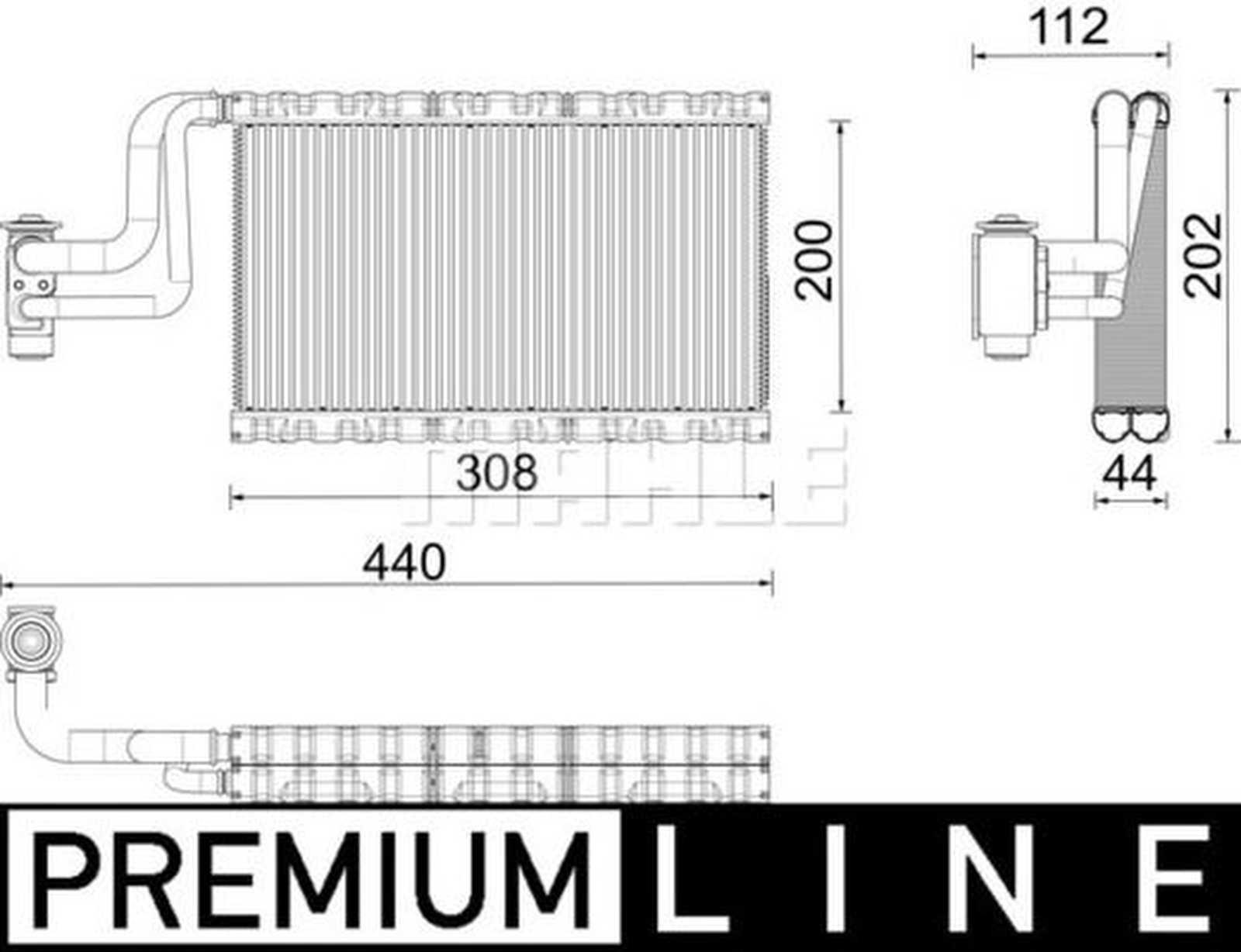 MAHLE AE 191 000P Verdampfer Klimaanlage Klimaverdampfer für MAN TGX II TGX