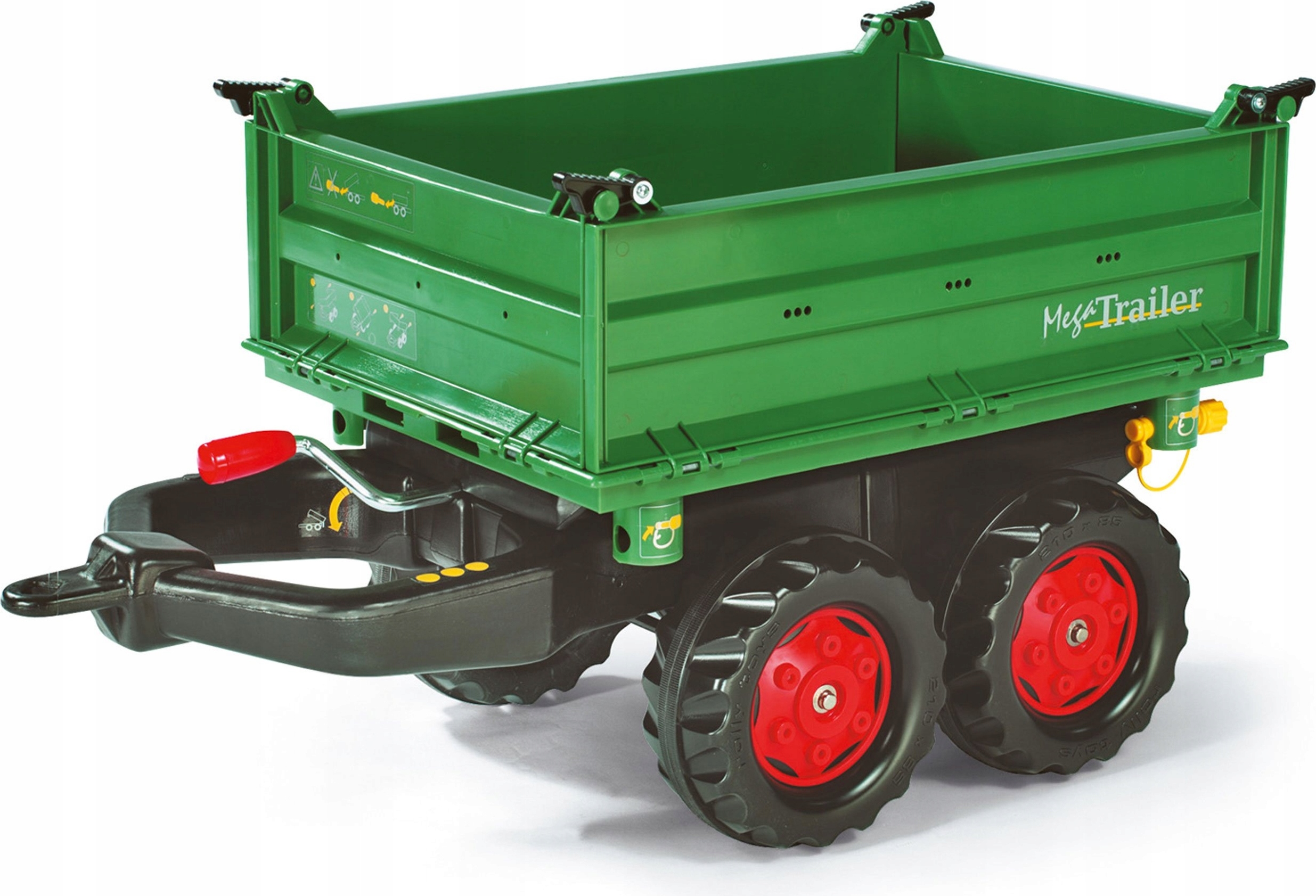 rolly toys Mega Trailer Dreiseitenkipper grün/rot, Maße: 88x45x47 cm; 12 220 2