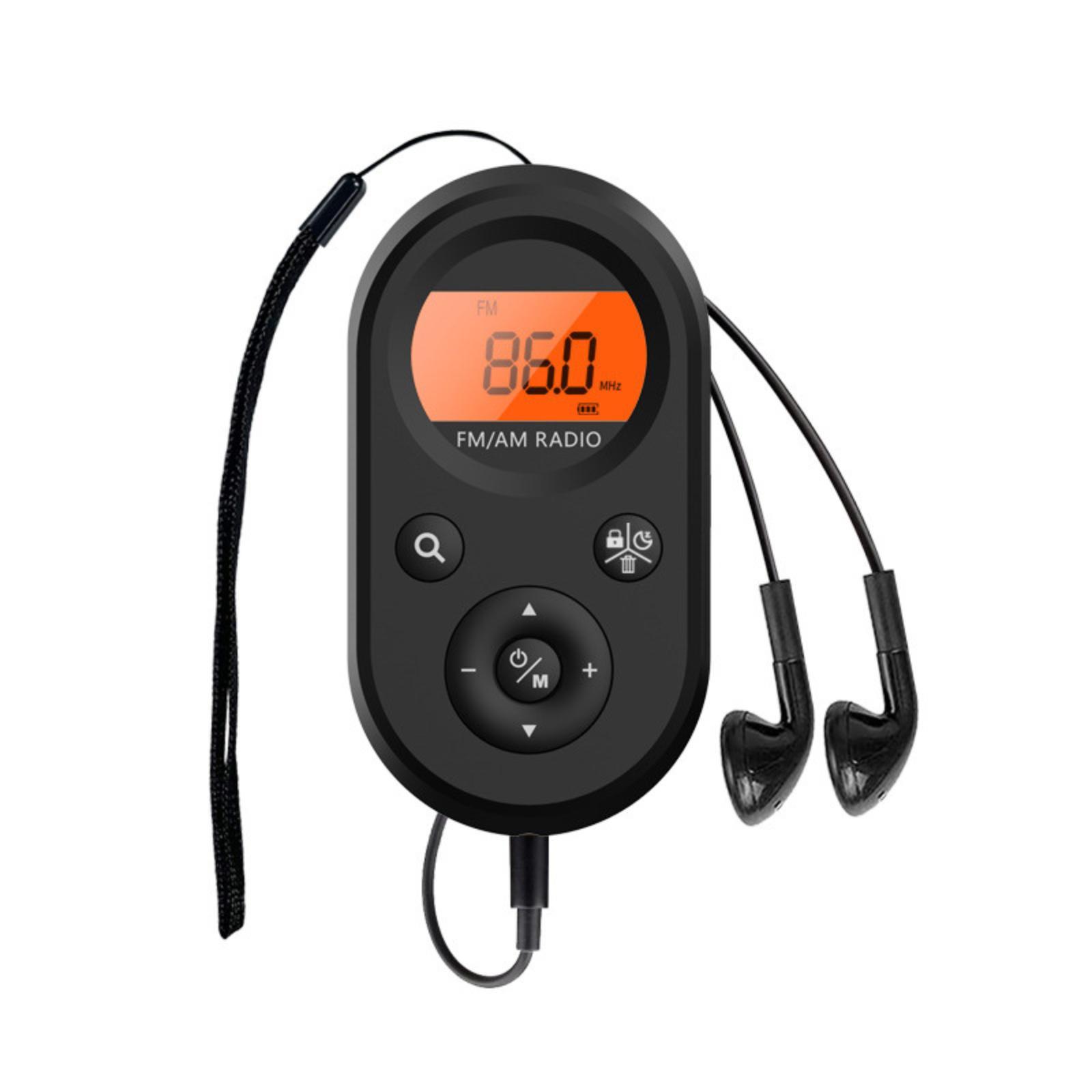 Tekoo Mini Taschenradio UKW/MW, Akku & Kopfhörer, für Sport & Joggen CH-2025-091