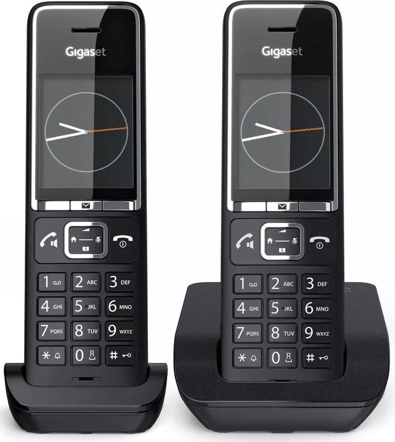 Schwarzes dect-doppelschnurtelefon mit anrufbeantworter Gigaset COMFORT550-DUO-BLACK