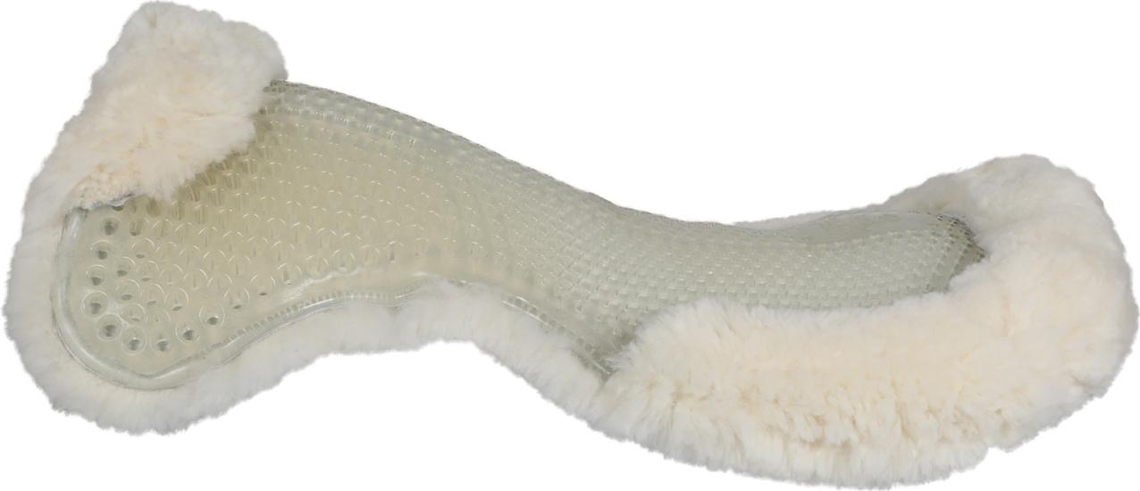Acavallo Gel Pad Front Riser Schaffellunterseite, Farbe:transparent/white ACA-AC151-OS-0-31